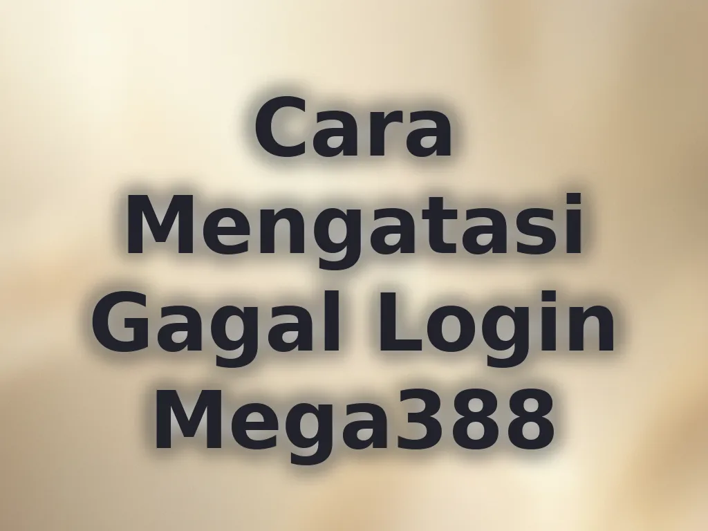 Cara Mengatasi Gagal Login Mega388