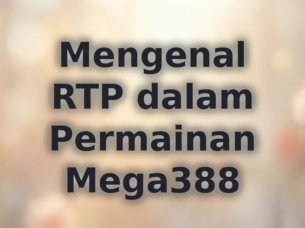 Mengenal RTP dalam Permainan Mega388